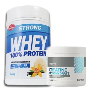 Kombo akcija Olympic Super protein vanila 840g + OstroVit Kreatin monohidrat 300g pakovanja
