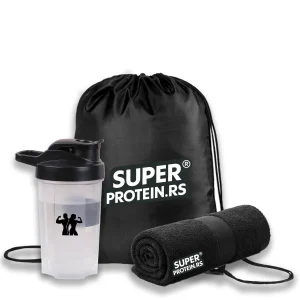 Super protein Trening set koji sadrži ranac, peškir i šejker