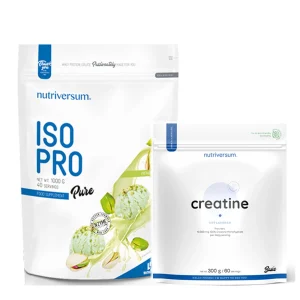 Nutriversum Iso PRO Pistać 1000g + Nutriversum Pure Creatine monohydrate 300g kombo