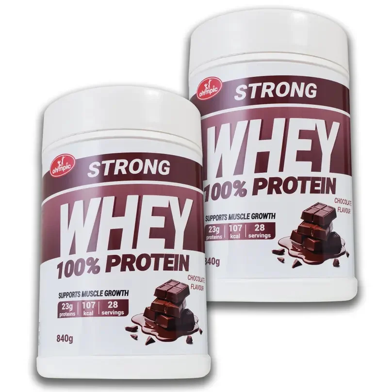 Olympic Protein Strong Whey 100% Ukus Čokolada 840g 2 komada