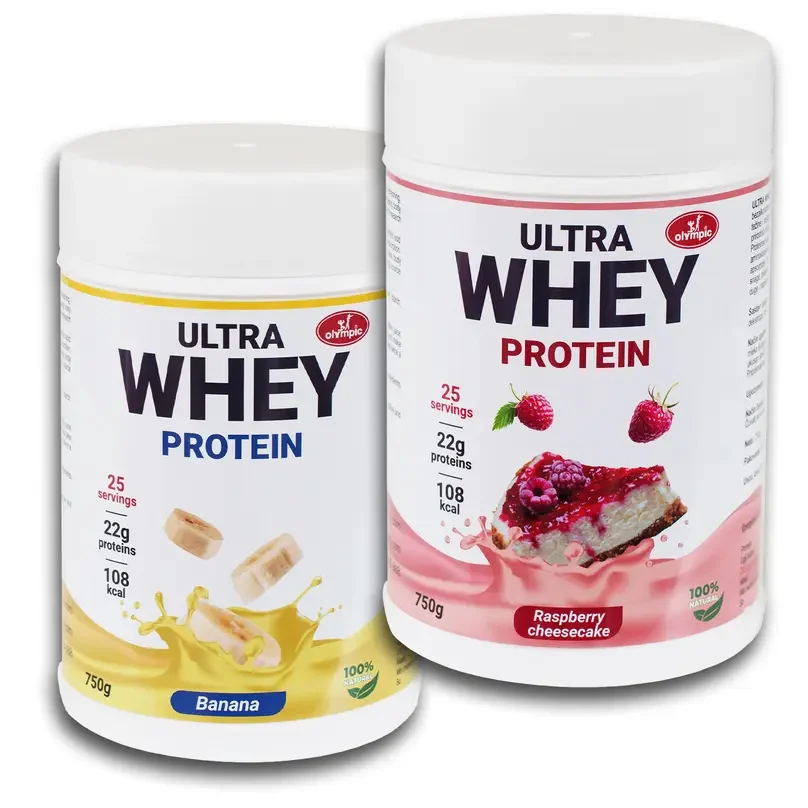 Ultra Whey protein Banana i Malina Čiz-kejk 750g 2kom - PAKET UŠTEDE