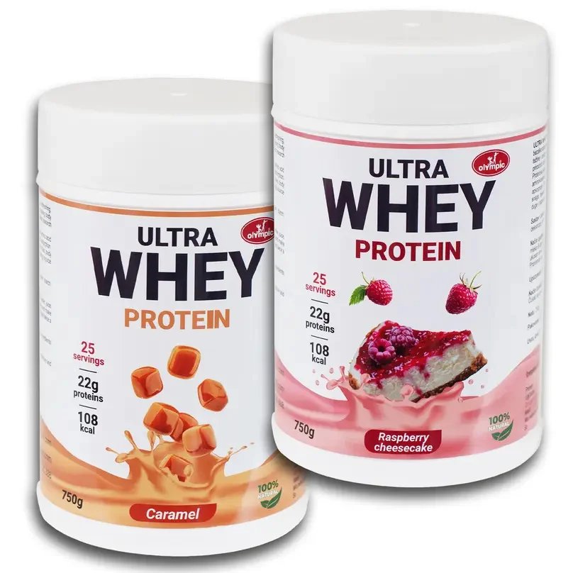 Ultra Whey protein Karamela i Malina Čiz-kejk 750g 2kom - PAKET UŠTEDE