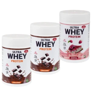 Ultra Whey Protein Chocolate, Chocolate & Raspberry Cheesecake 750g 3-Pack