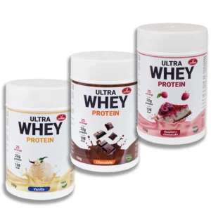 Ultra Whey Protein Vanilla, Chocolate & Raspberry Cheesecake 750g 3-Pack
