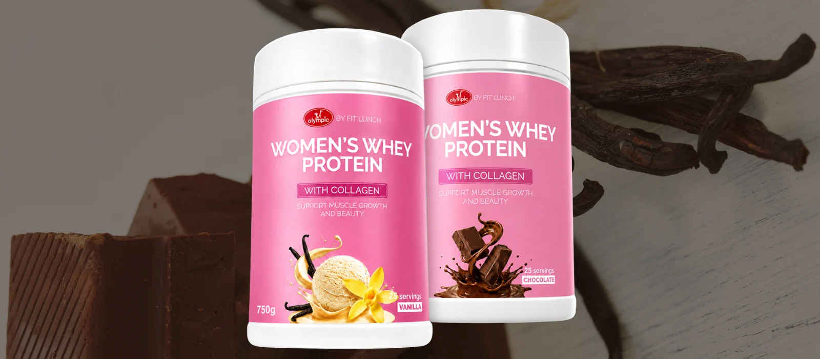 Woman’s Whey Protein with Collagen vanila i čokolada