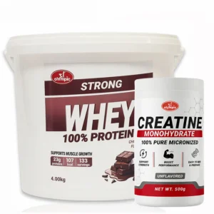 Olympic Strong 100% Whey protein Čokolada 4kg + Olympic Creatine Monohydrate 500g – PAKET UŠTEDE