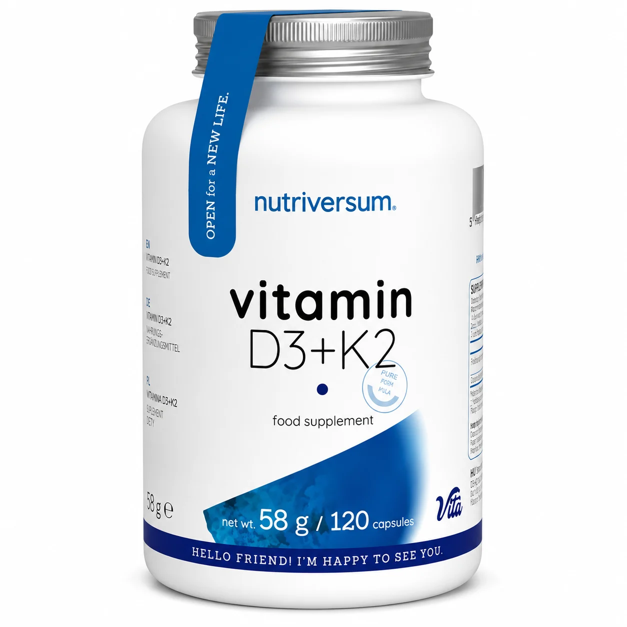 Nutriversum Vitamin D3 + K2 Caps Vita 120 kapsula