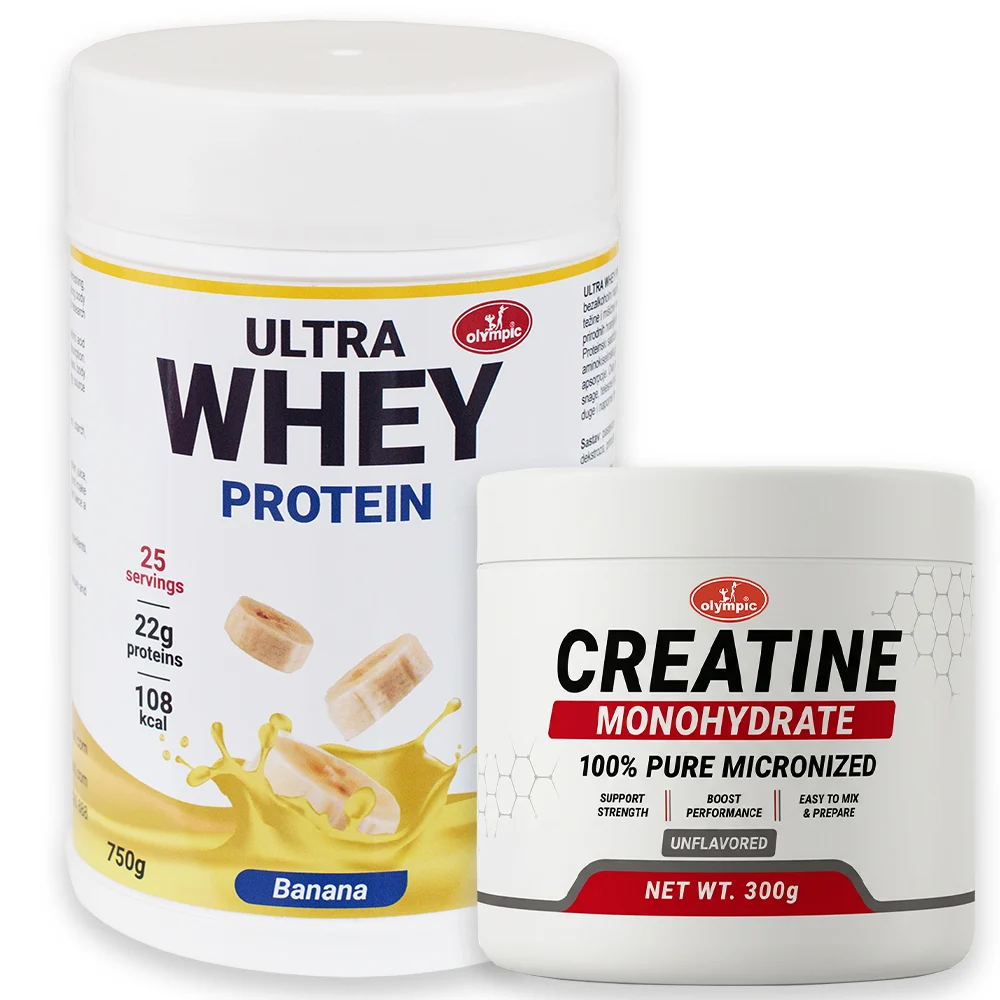 Olympic Ultra Whey protein Banana 750g + Olympic Creatine Monohydrate 300g