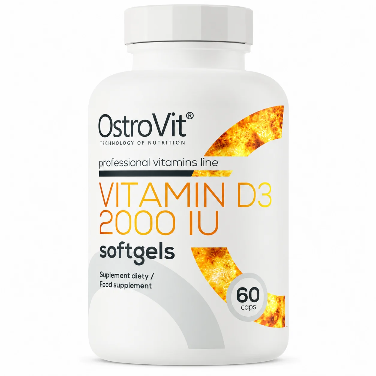 OstroVit Vitamin D3 2000 IU Professional Vitamins Line 60 kapsula