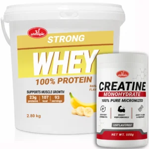 Olympic Strong Whey Banana 2,8kg + Olympic Creatine Monohydrate 500g – PAKET UŠTEDE