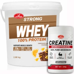 Olympic Strong Whey Čoko-Oranž 2,8kg + Olympic Creatine Monohydrate 500g – PAKET UŠTEDE