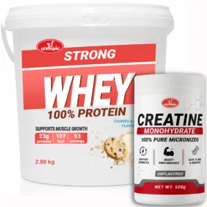 Olympic Strong Whey Cookies & Cream 2,8kg + Olympic Creatine Monohydrate 500g – PAKET UŠTEDE