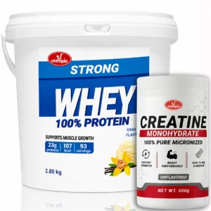 Olympic Strong Whey Vanila 2,8kg + Olympic Creatine Monohydrate 500g – PAKET UŠTEDE