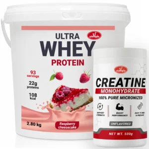 Olympic Ultra Whey protein Malina Čiz-kejk 2,8kg + Olympic Creatine Monohydrate 500g